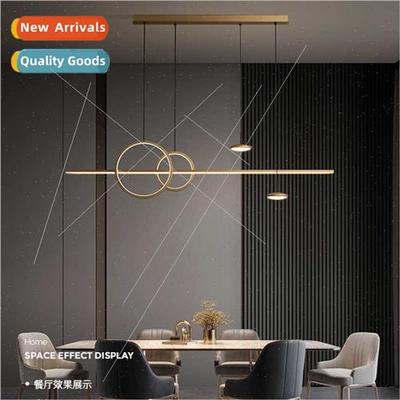 All copper dining room chandelier simple modern long dining