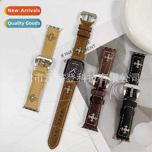 适用Apple Watch Croco Leather Strap apple watch8/SE/7/6/5/4/
