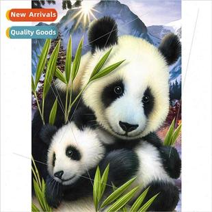 New national asure panda a family diamond painting modern li
