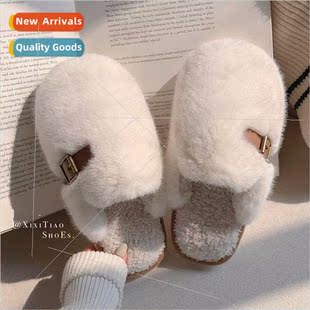 flat bottom Baotou Fashion shoes leisure fur students simple