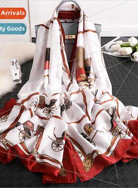 Spring Autumn new warm thickened scarf female seaside sunscr