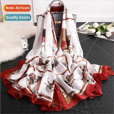 Spring Autumn new warm thickened scarf female seaside sunscr