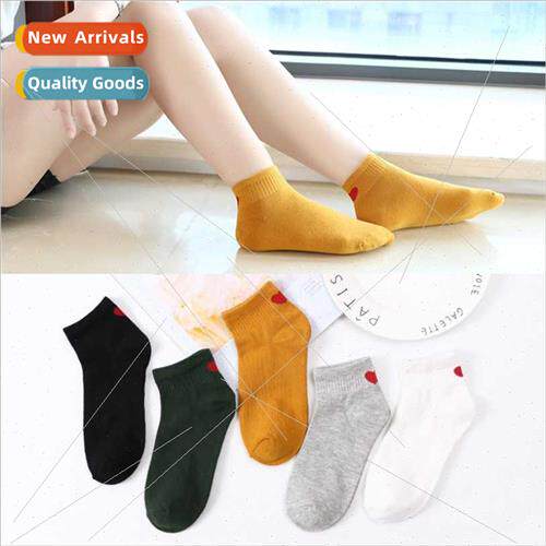 2023 Autumn new socks ladies fashion fresh heel love boat so