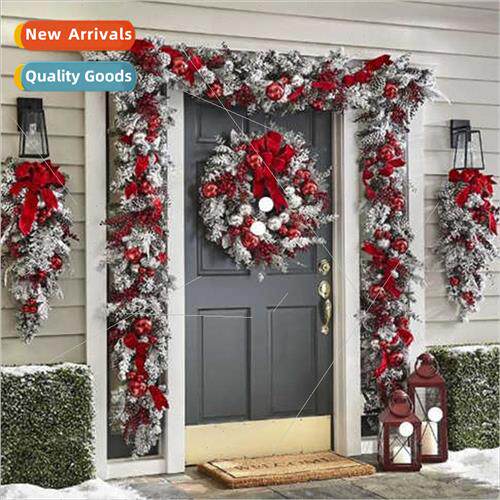 New holiday decorations Christmas wreaths shopping mall hote