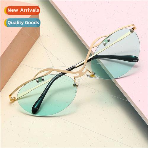 6010 new cat eye sunglasses women Y2K millennium hollow fram