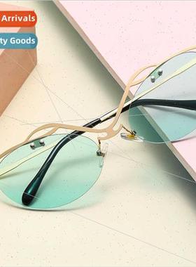 6010 new cat eye sunglasses women Y2K millennium hollow fram