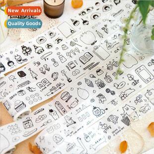 Graffi world washi tape retro cute cartoon decorative collag