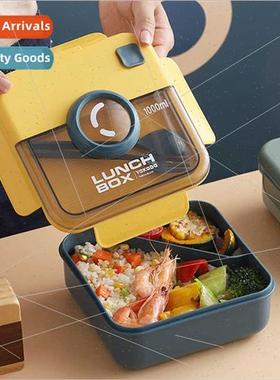 Bento Box Spoon Chopsticks Microwavable 2-Compartment Lunch