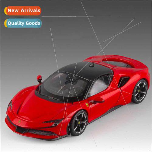 1:24 Leigh SF90 alloy car model 4 open door simulation alloy