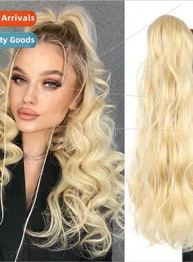 Europe Xuchang wig hair extensions  curly hair ponytail chem