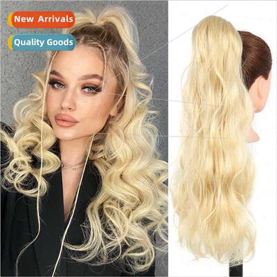 Europe Xuchang wig hair extensions  curly hair ponytail chem