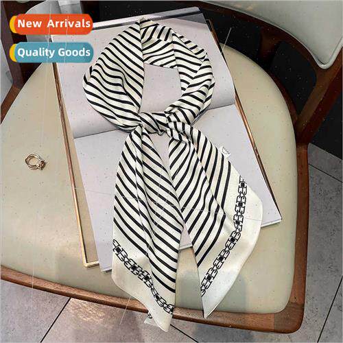 2021 new striped printed imation silk fashion early fall dec