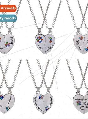 Creative good girlfriends heart patchwork charm good friend