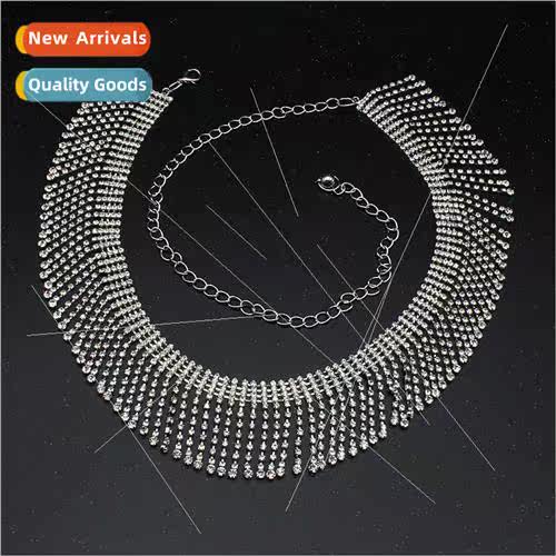 New belly dance rhinestone tassel gemstone stage waist chain