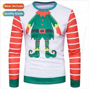New Santa Long Fall Sleev Cartoon Winter Jacquard 2023 Claus