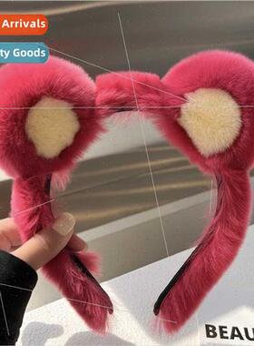 Wash face hair bfemale otter rabb hair pink bear ears hair a