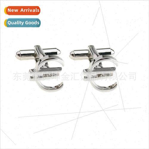 Euro Symbol  Cufflinks Currency Symbol Cufflinks French Shir - 实物图