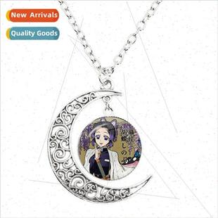 Japan anime ghosts destroy blade moon necklace round glass p