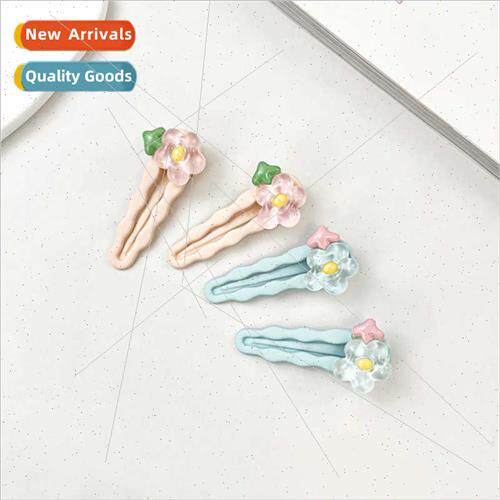 Super sweet candy-coloured flower hair clips female sweet lo