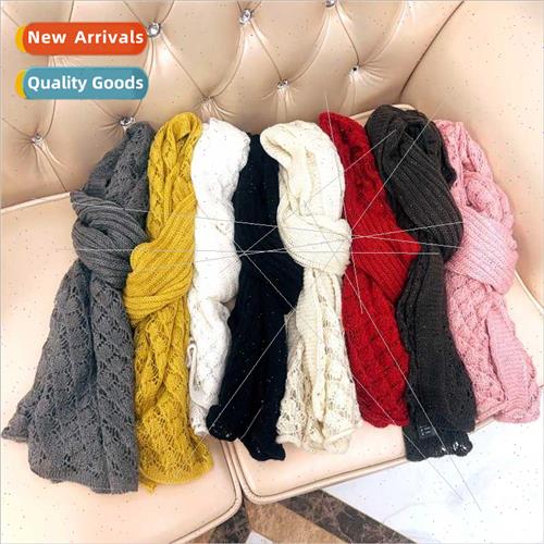 Scarf female fall winter 2023 new Korean  woolen knted wild