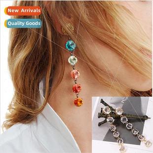 earrings long ins senior Eur Zirconia sense draping