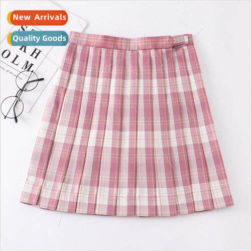 Japan JK raspberry & black tea Grid skirt school unim sk
