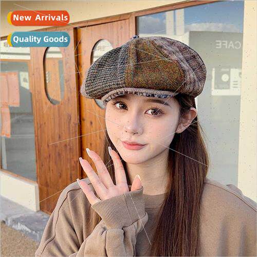 Brish original Harris tweed colorblocking beret men women au