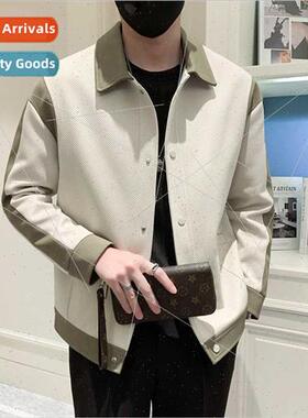 Jacket men 2023 new spring fall gangster handsome senior sen