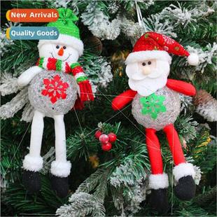 Santa Decorations Claus Snowman Acry Christmas Moose Hanging