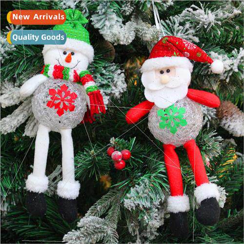 Christmas Hanging Decorations Santa Claus Snowman Moose Acry