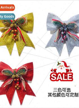 Christmas Bow Gold Dust Pinecone Bow Christmas Atmosphere De