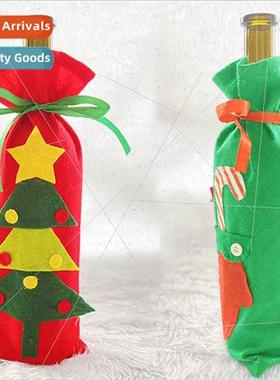 Wine Bottle Decoration Christmas Decal Wine Bottle Bags Two