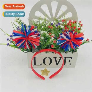 Fourth July Headbands Bobble Ball Headbands Woolen Headbands