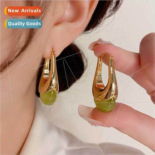 French textured bag earrings earring clasp simple niche cold