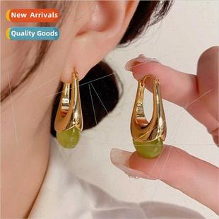 earrings earring clasp French niche bag simple cold textured