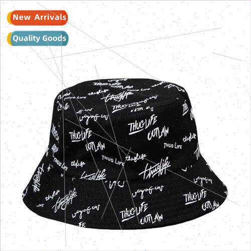 2021 fall new fisherman hat fashion double-sided sun hat let