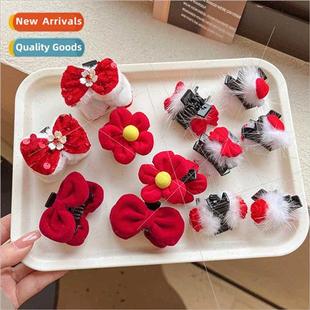 clips girls accessories Red New hair sweet bow