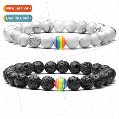 New Products HJewelry Whe Turquoise Rainbow Bracelet Lava Vo