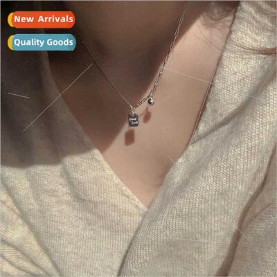 cky Square Sweater Chain Necklace Necklace Women Pure Desire