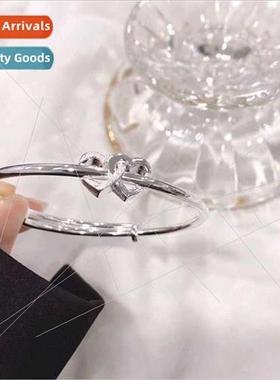 Double love bracelet 2023 new tide peach heart bracelet simp