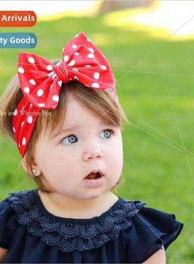 Europe Uned States cute polka dot printing bow hair bBaby he