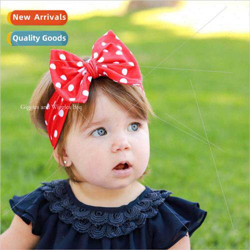 Europe Uned States cute polka dot printing bow hair bBaby he