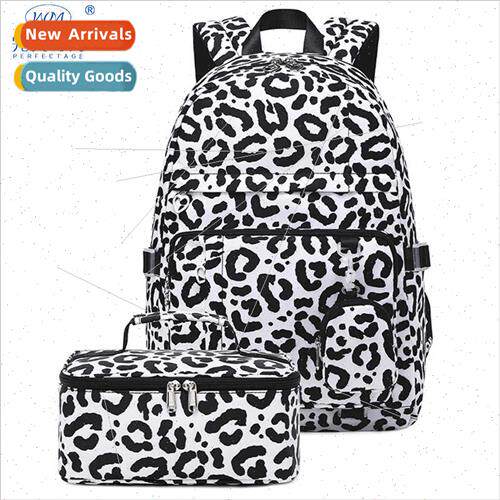 Middle College Students Schoolbag Leopard Printed Shoulder B