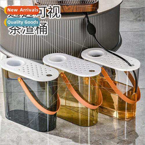 Portable Tea Bucket Waste Water Bucket Oval Seam Tea Dregs B