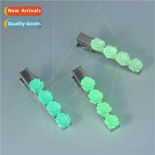 Europe new women accessories simple camellia glow-in-the-dar
