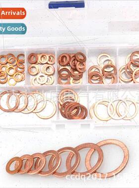 Purple Copper Oil Seal Gasket 100pcs Set Flat Washer Seal Co