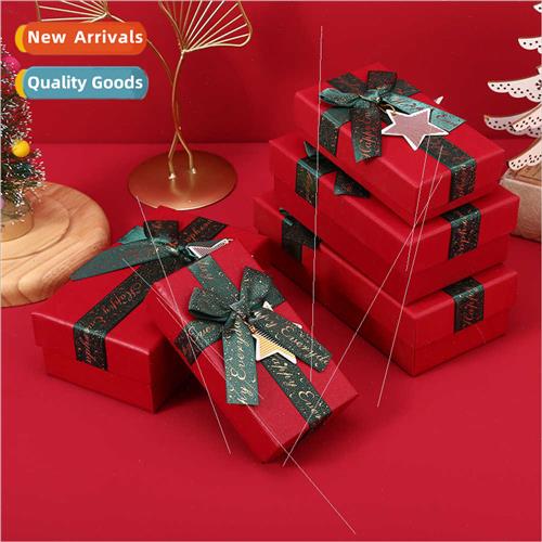 Christmas gift wrapping box scarf socks red sky earth cover