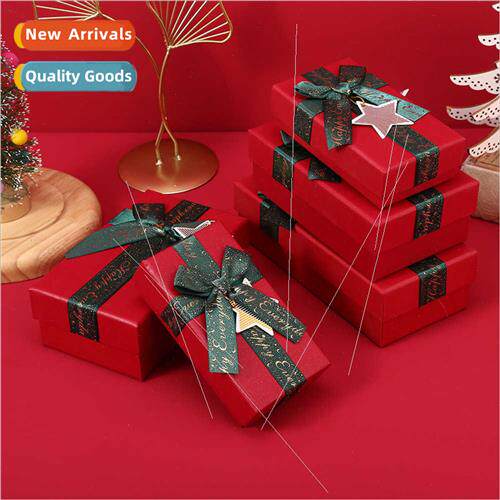 Christmas gift wrapping box scarf socks red sky earth cover