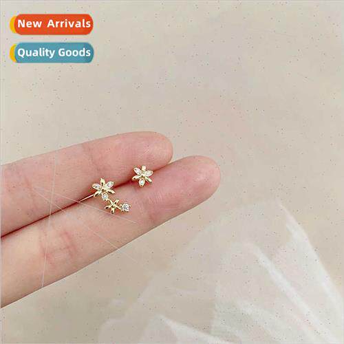 Mini Mori small flowers ear bone studs female Korea lerary s