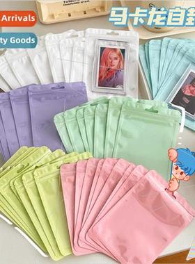 Macaron color self-sealing plastic bags thickened transparen